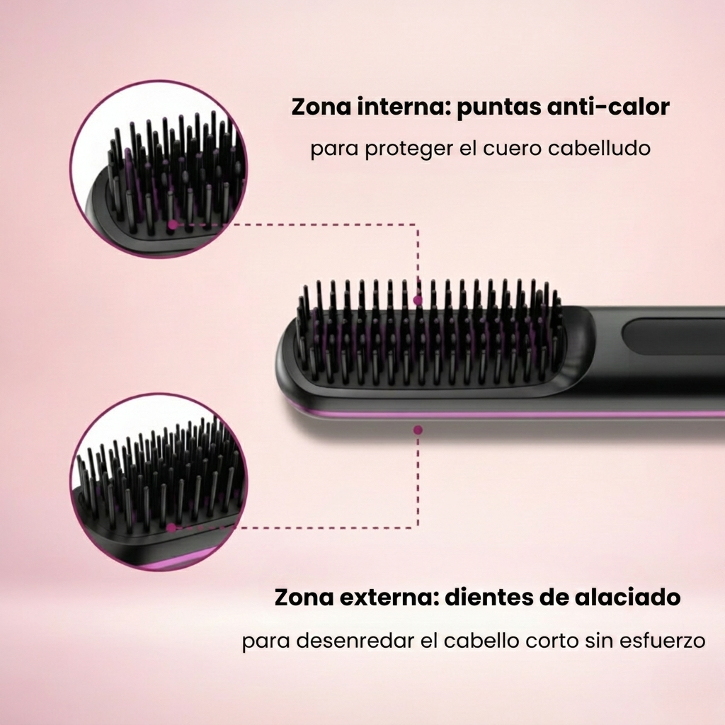 Velvisse™ SilkBrush - Cepillo Alisador de Cabello Portátil