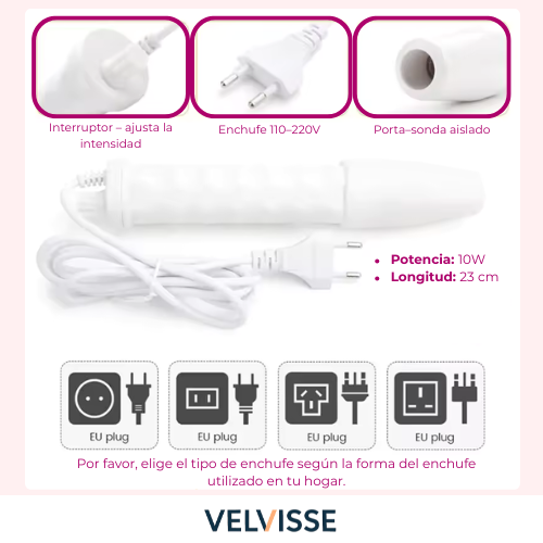 Kit Portátil de Alta Frecuencia 4 en 1 para Cuidado Facial y Capilar