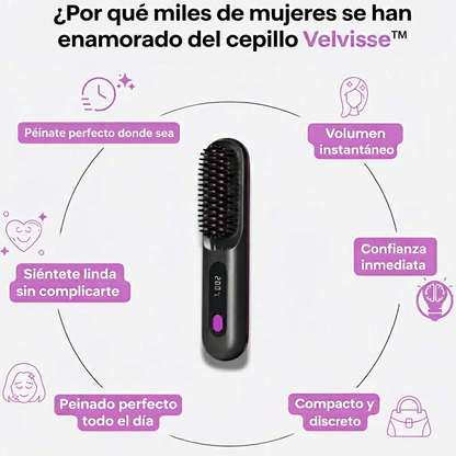 Velvisse™ SilkBrush - Cepillo Alisador de Cabello Portátil